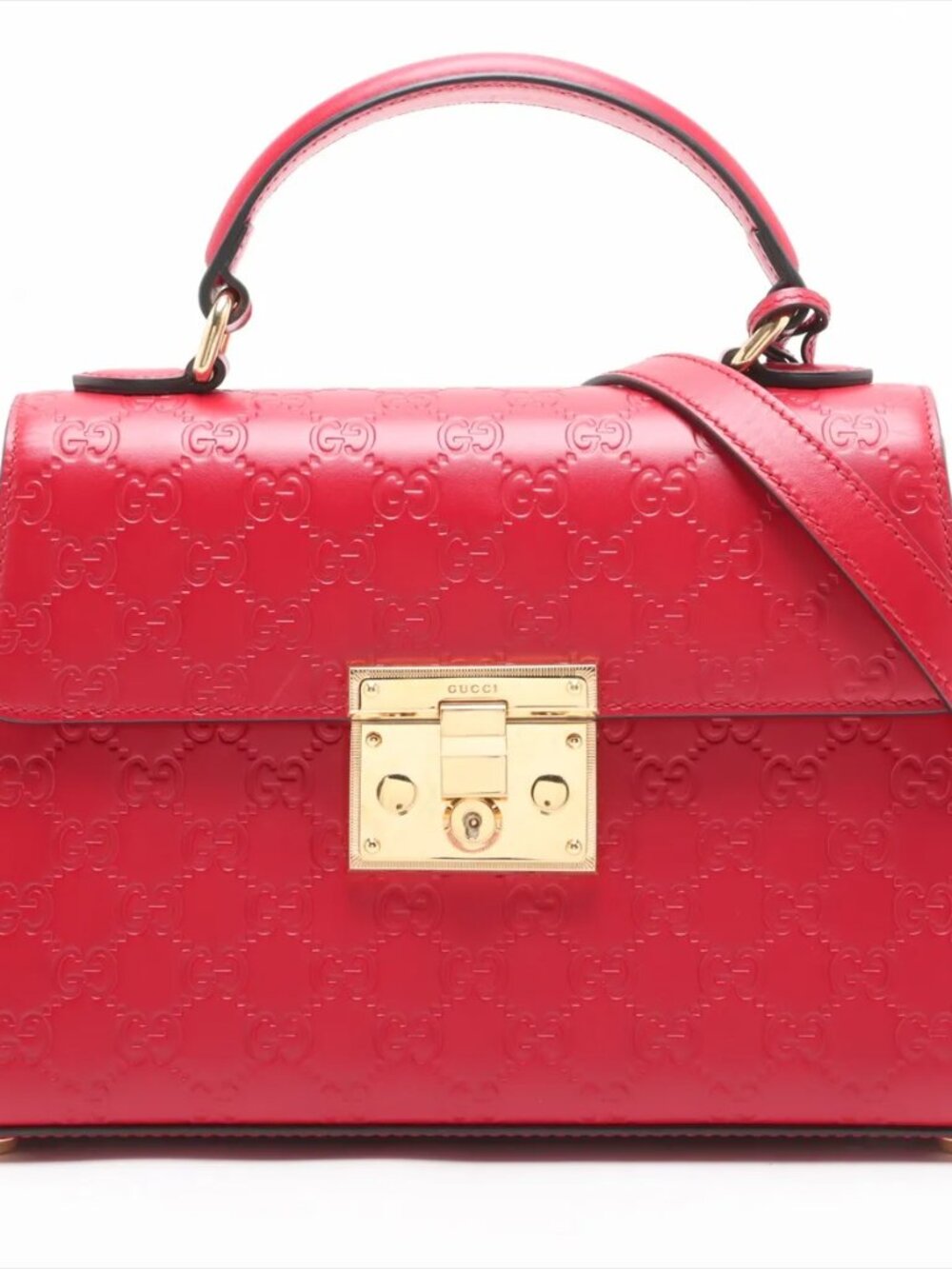 Gucci Red Leather 2 Way S42 MOG